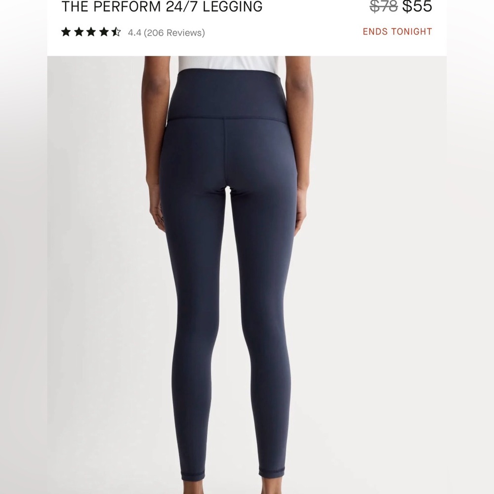 Everlane Navy High-Rise Perform 24/7 Leggings - Picture 2 of 5